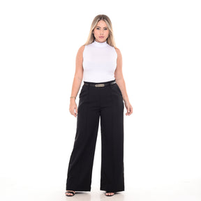 Calça Pantalona Wide Leg Alfaiataria Social Boca Larga Solta UseBliss