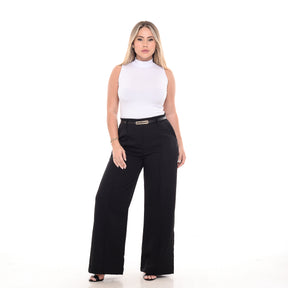 Calça Pantalona Wide Leg Alfaiataria Social Boca Larga Solta UseBliss