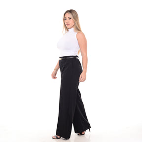 Calça Pantalona Wide Leg Alfaiataria Social Boca Larga Solta UseBliss