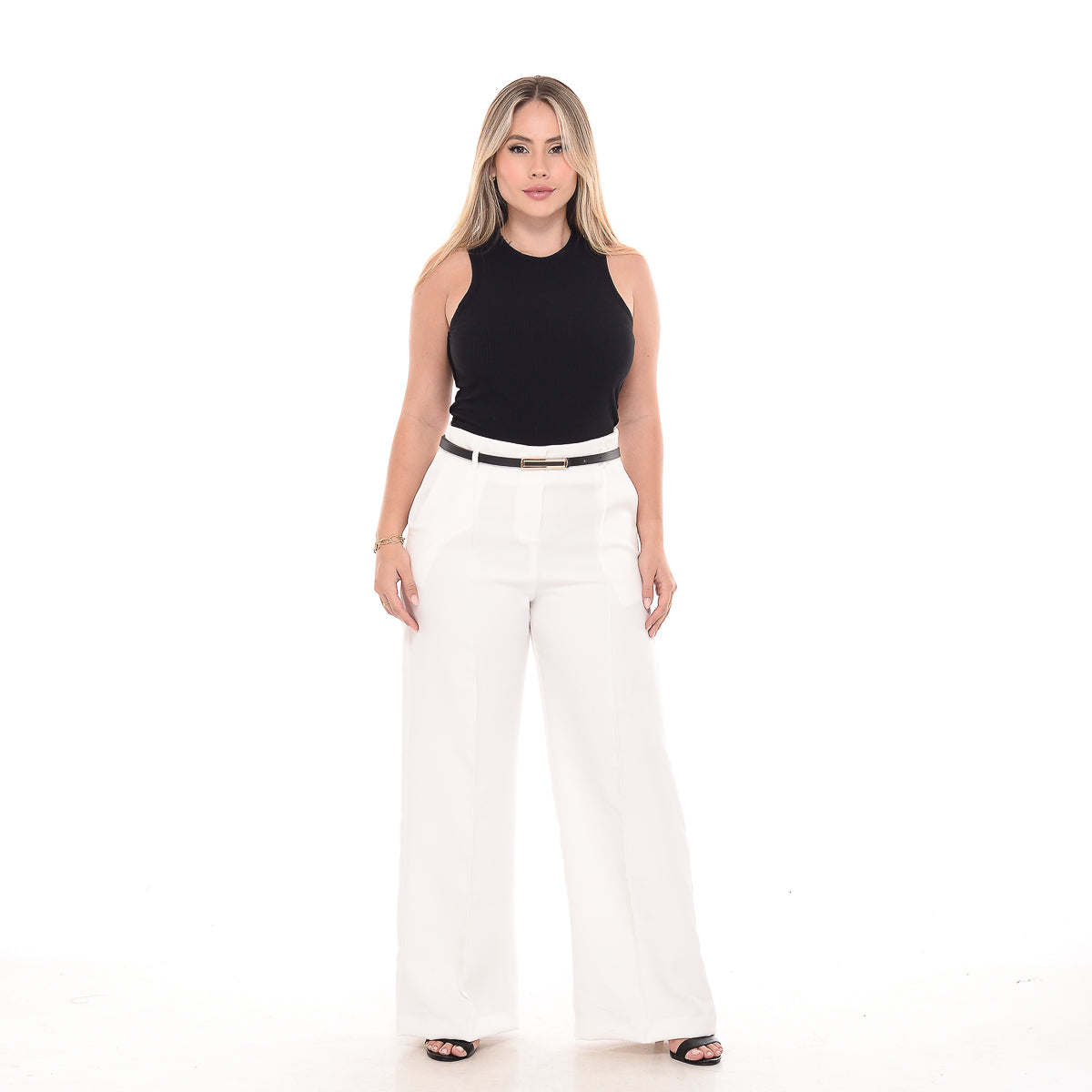 Calça Pantalona Wide Leg Alfaiataria Social Boca Larga Solta UseBliss