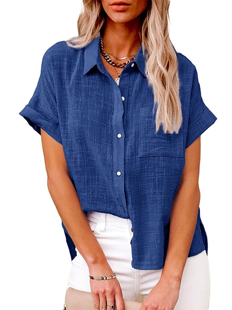 Camisa Vintage Summer 0 Use Bliss Femininé Azul P 