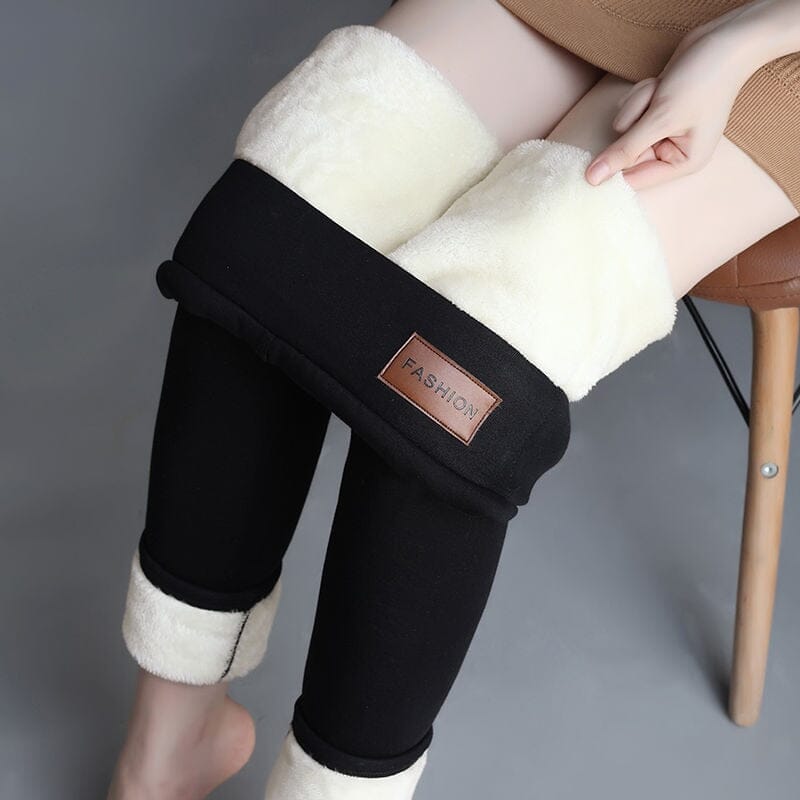 Meia-Calça Térmica Forrado Grosso Translúcido Legging De Lã Quente Das Mulheres De Inverno Super Elástico Fino