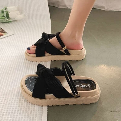 SANDALIA FLAT LARA 0 BlissFemme Preto 34