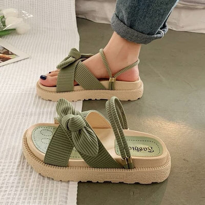 SANDALIA FLAT LARA 0 BlissFemme Verde 34