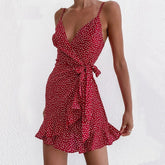 VESTIDO LEOPARDO ENVELOPE 0 BlissFemme Vermelho P 